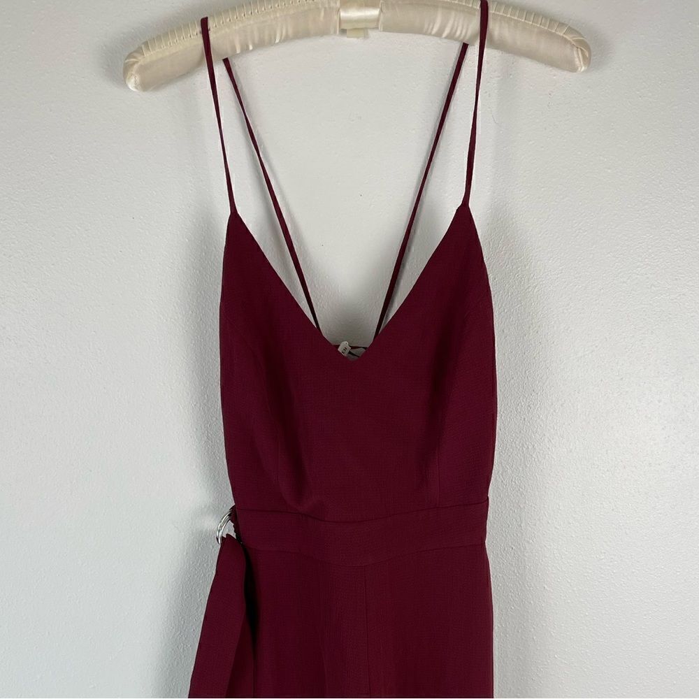 NWT Leyden Womens Strappy Red Burgundy Jumpsuit Size XS